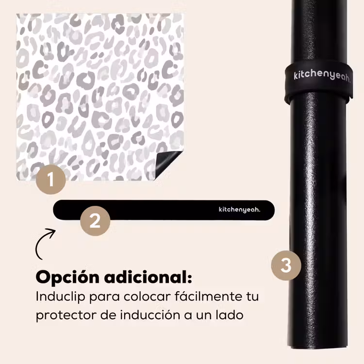 Protector de inducción - Leopardo - Motivo - Gris — 8