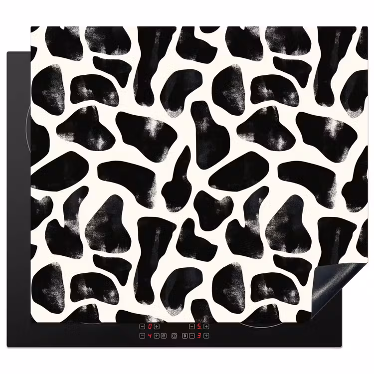 Protector de inducción - Motivo animal - Manchas - Negro - Blanco — 1