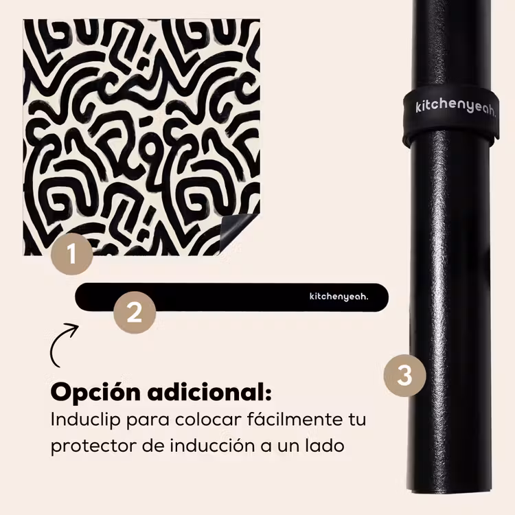 Protector de inducción - Moderno - Abstracto - Negro — 8