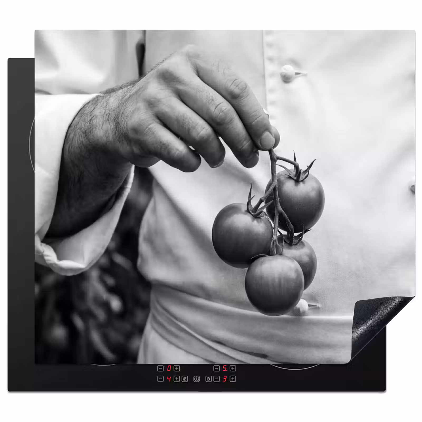 Protector de inducción - Tomates - Chef - Negro - Blanco — 1