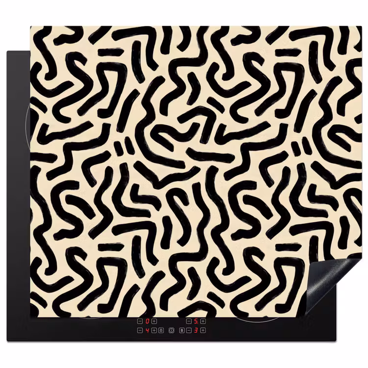 Protector de inducción - Abstracto - Líneas - Negro — 1