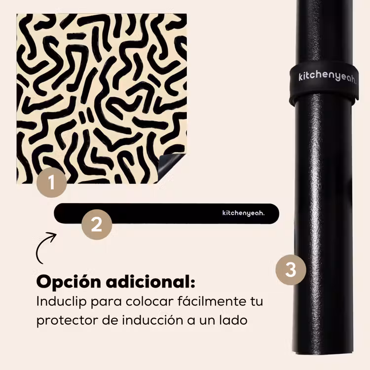 Protector de inducción - Abstracto - Líneas - Negro — 8