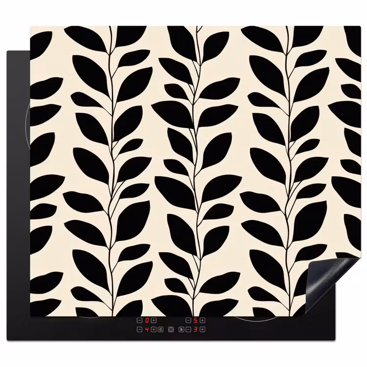 Protector de inducción - Botánico - Estampado - Negro - Beige — 1