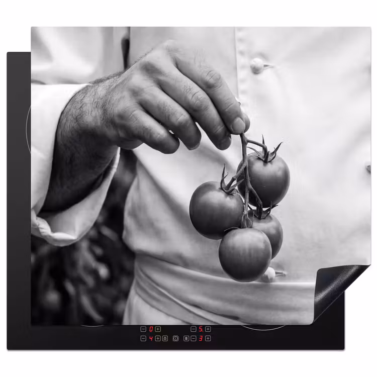 Protector de inducción - Tomates - Chef - Negro - Blanco — 1