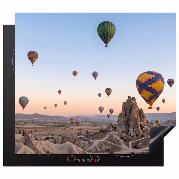 Protector de inducción - Globos aerostáticos - Rocas - Amanecer — 1