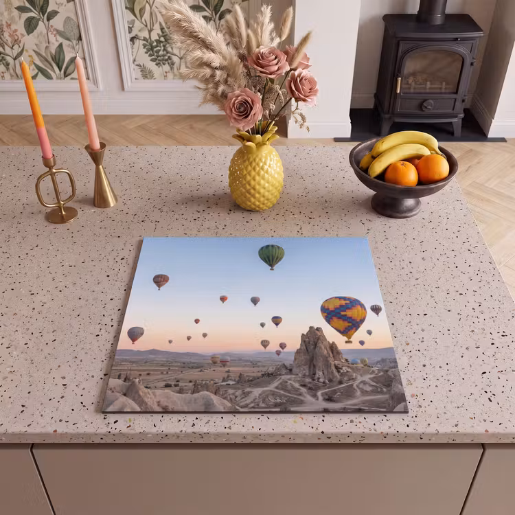 Protector de inducción - Globos aerostáticos - Rocas - Amanecer — 3