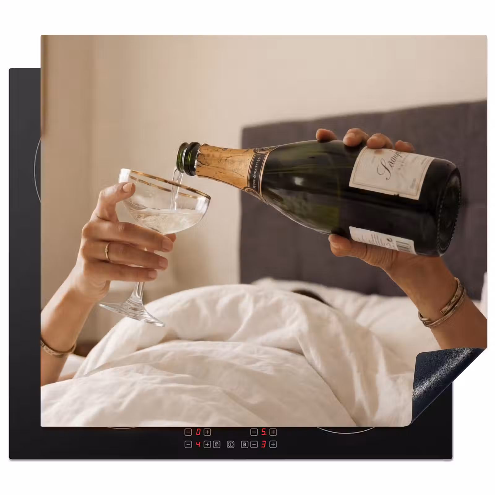 Protector de inducción - Champán - Cama - Burbujas — 1
