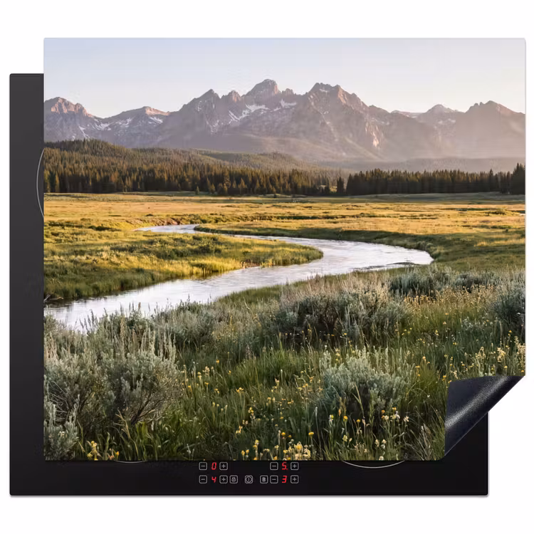 Protector de inducción - Paisaje de montaña - Río - Bosque — 1