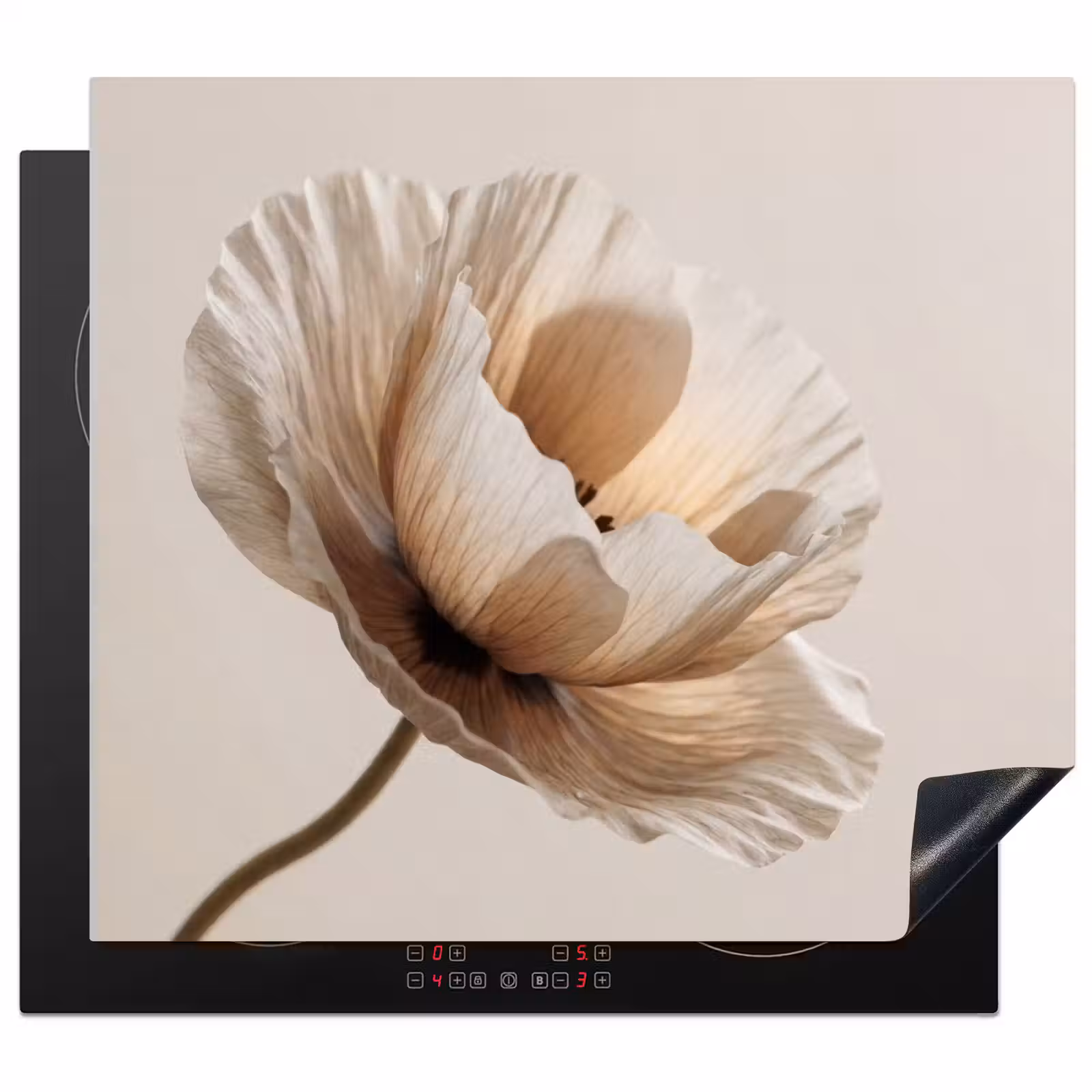 Protector de inducción - Flor - Beige - Crema — 1