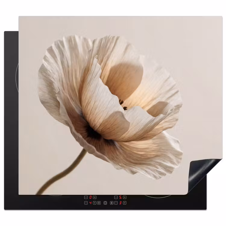 Protector de inducción - Flor - Beige - Crema — 1