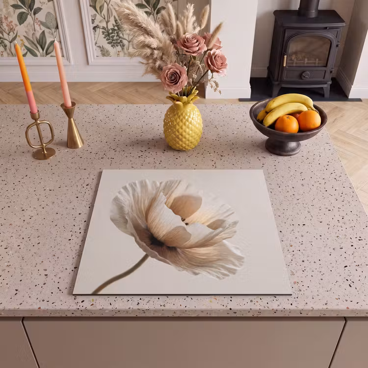 Protector de inducción - Flor - Beige - Crema — 3