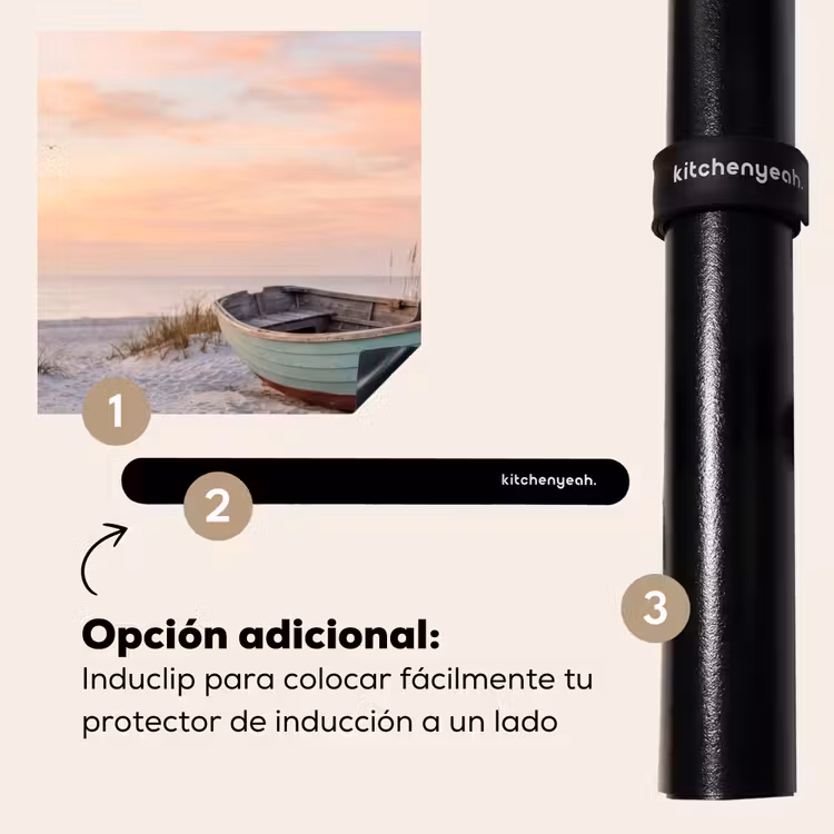 Protector de inducción - Rústico - Barco de remos - Playa de arena — 8
