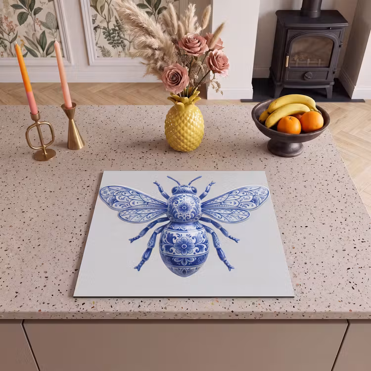 Protector de inducción - Abeja - Moderno - Delft - Azul — 3