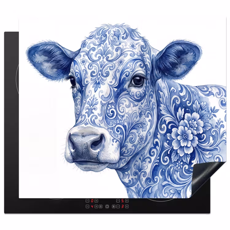 Protector de inducción - Ilustración - Vaca - Azul — 1