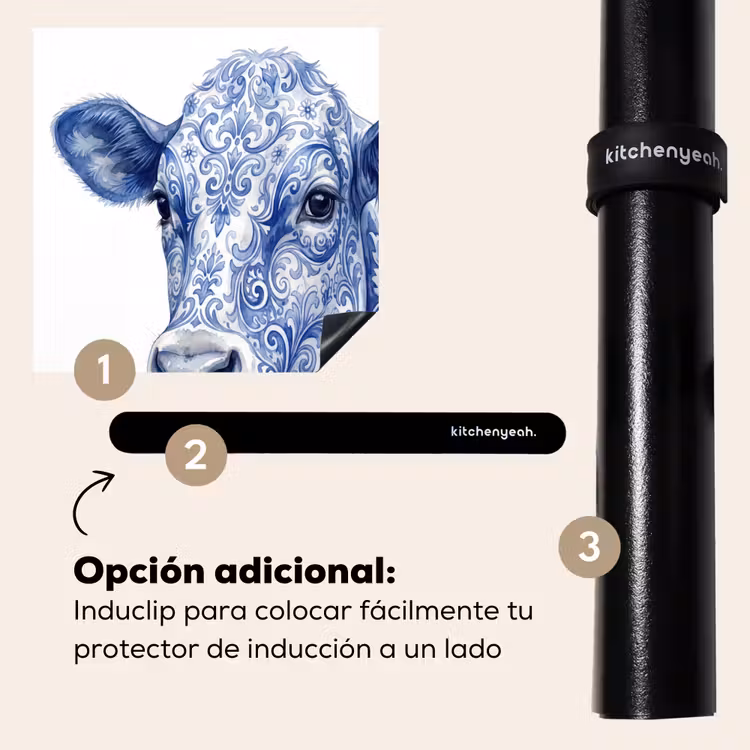 Protector de inducción - Ilustración - Vaca - Azul — 8