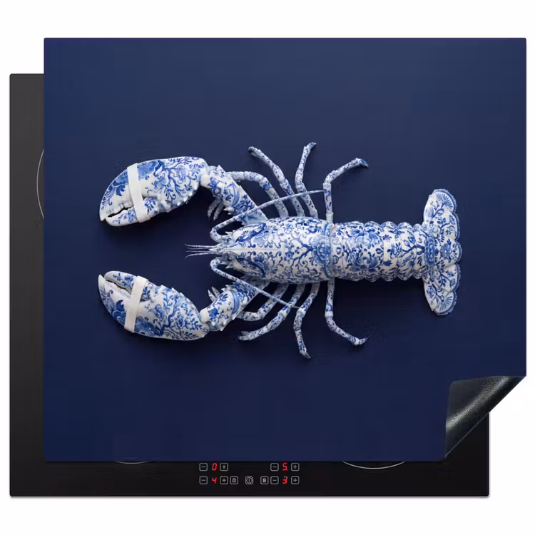 Protector de inducción - Langosta - Porcelana - Azul de Delft — 1