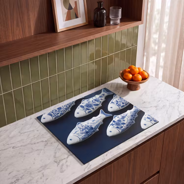 Protector de inducción - Peces - Delftware - Cerámica — 4