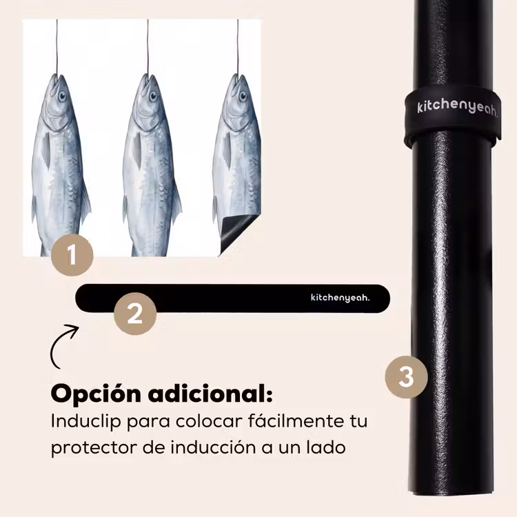 Protector de inducción - Pez - Ilustración - Azul de Delft — 8