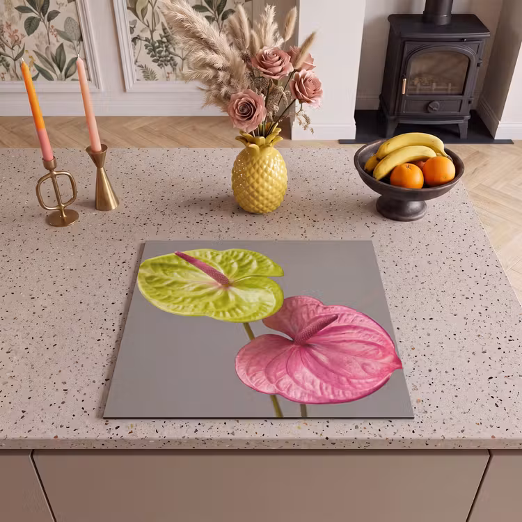Protector de inducción - Plantas - Anthurium - Verde - Rosa — 3
