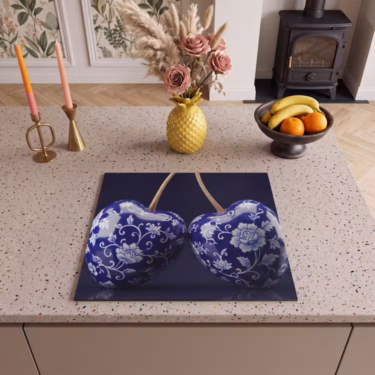 Protector de inducción - Porcelana - Cereza - Delft - Azul — 3
