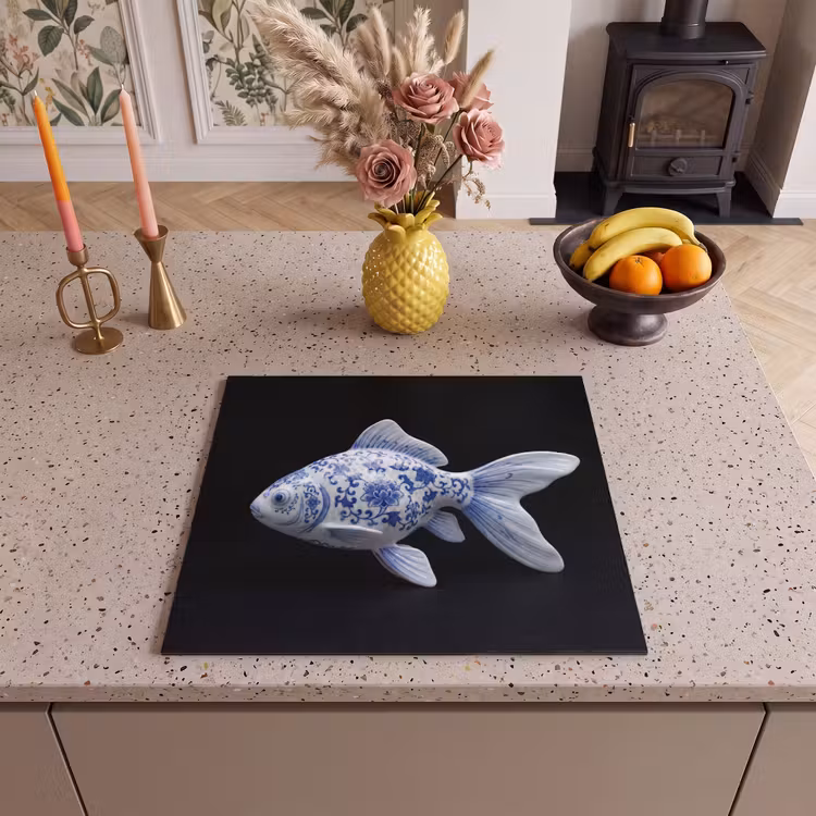 Protector de inducción - Porcelana - Peces dorados - Delftware — 3