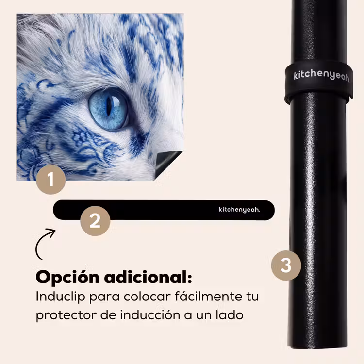 Protector de inducción - Gato - Patrón - Azul — 8