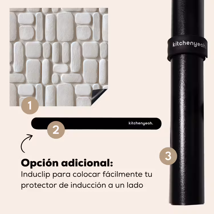 Protector de inducción - Relieve - Textura - Blanco — 8