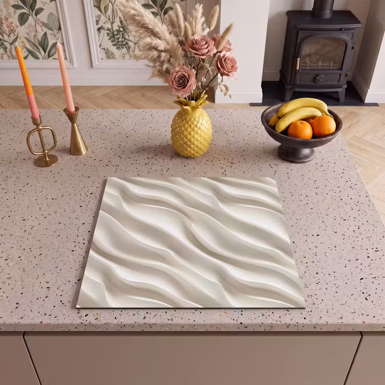Protector de inducción - Diagonal - Ondas - Crema — 3