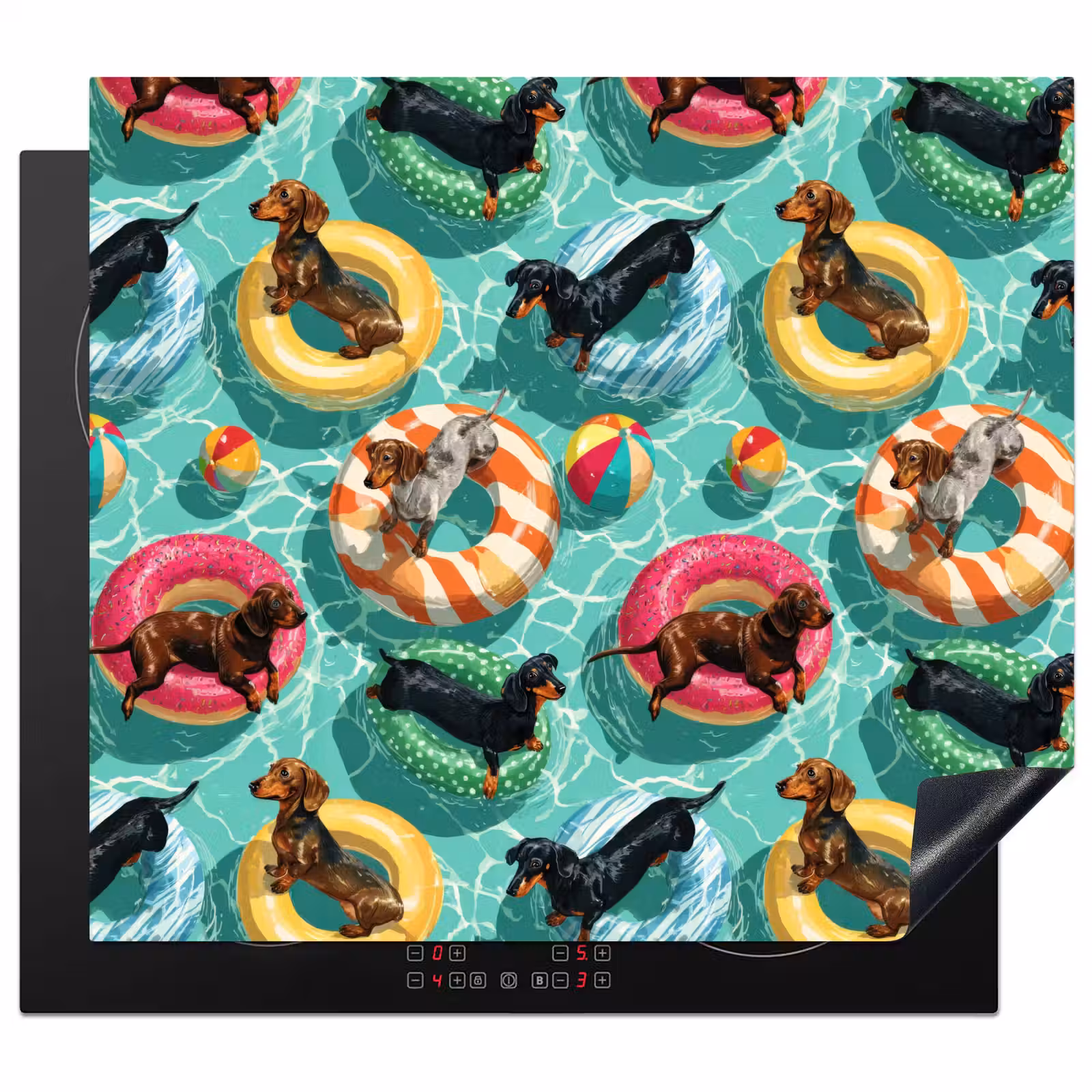 Protector de inducción - Teckel - Piscina - Colorido — 1