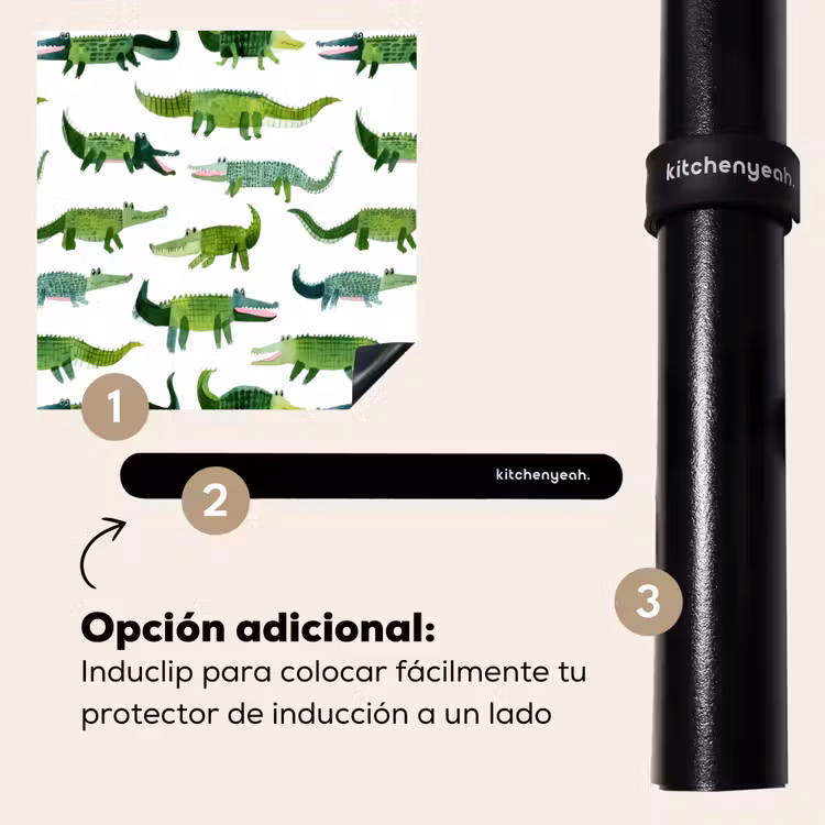 Protector de inducción - cocodrilo - Juguetón - Verde — 8