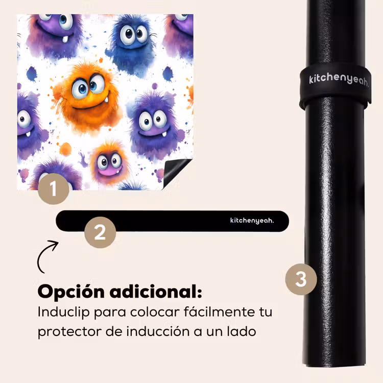 Protector de inducción - Monstruos - Acuarela - Colorido — 8