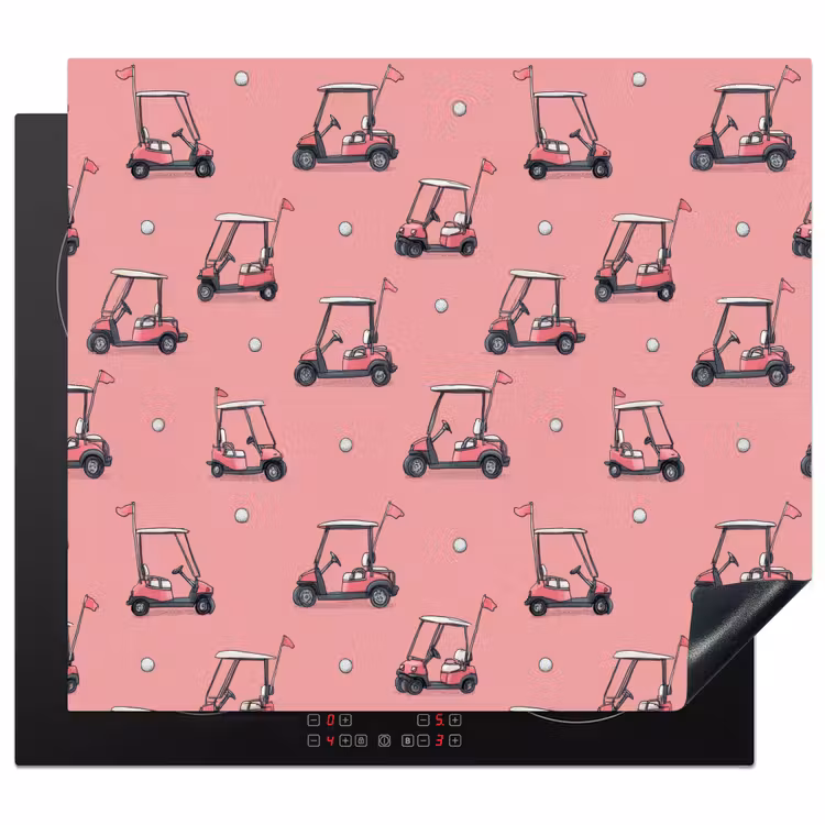 Protector de inducción - Carrito de golf - Retro - Rosa — 1