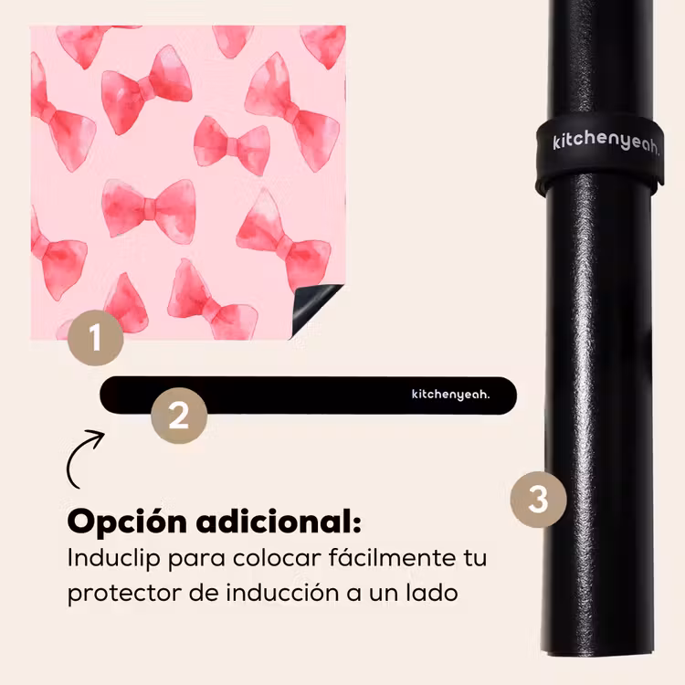 Protector de inducción - Lazos - Acuarela - Rosa — 8