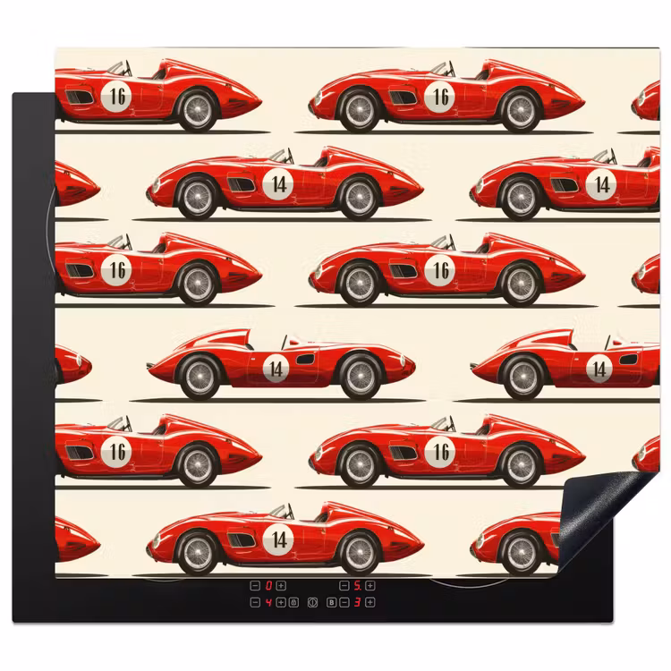 Protector de inducción - Coche de carreras - Retro - Rojo — 1