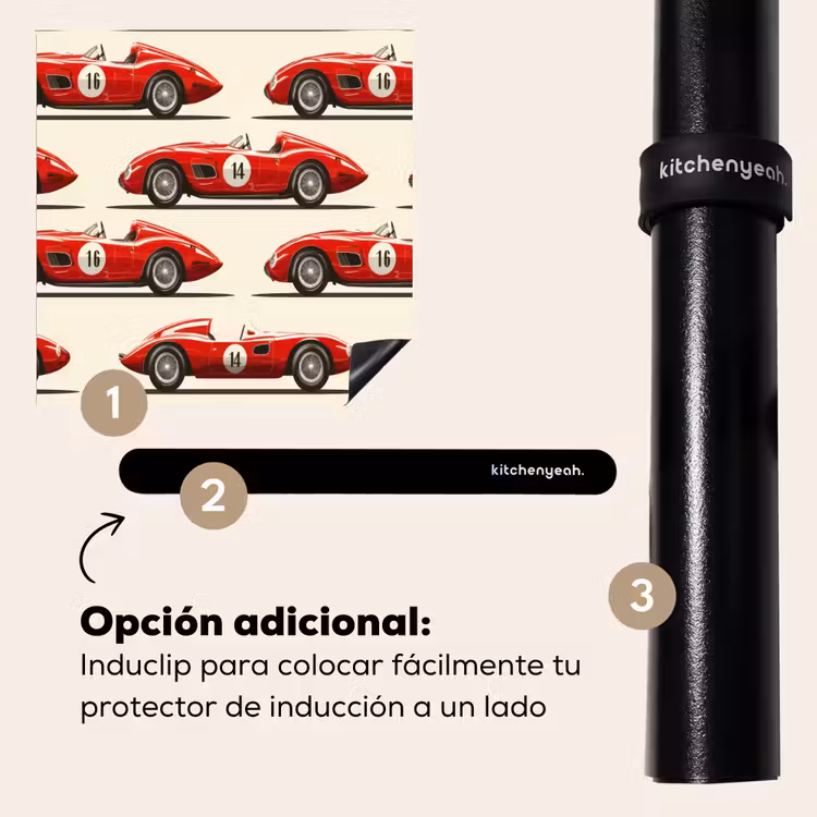 Protector de inducción - Coche de carreras - Retro - Rojo — 8