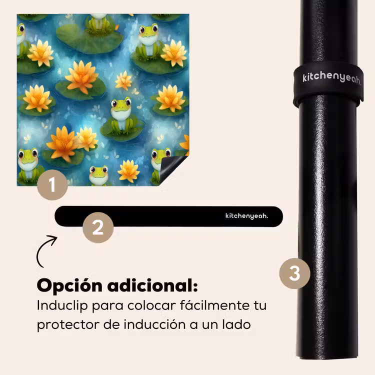 Protector de inducción - Rana - Lirios - Verde — 8