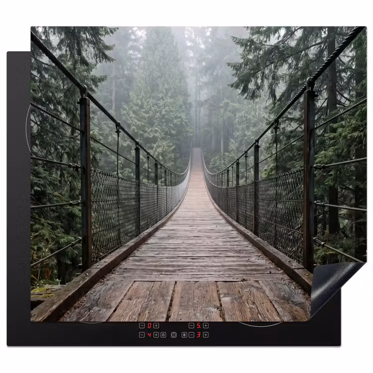 Protector de inducción - Puente - Bosque - Niebla - Naturaleza — 1