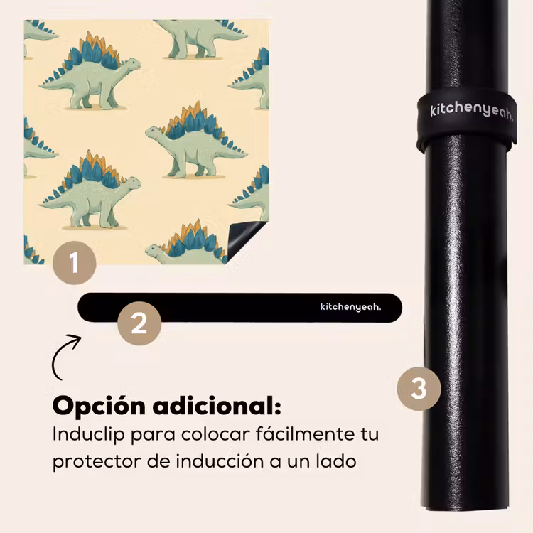 Protector de inducción - Dino - Patrón - Verde — 8