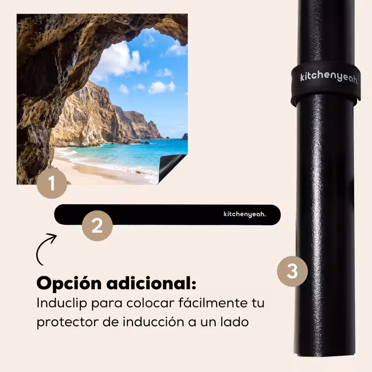 Protector de inducción - Cueva - Playa - Mar - Azul — 8