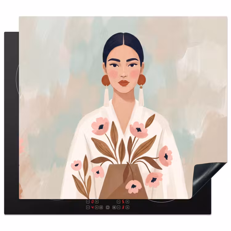 Protector de inducción - Mujer - Kimono - Pastel — 1