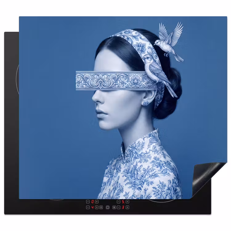 Protector de inducción - Retrato - Clásico - Blanco - Azul — 1