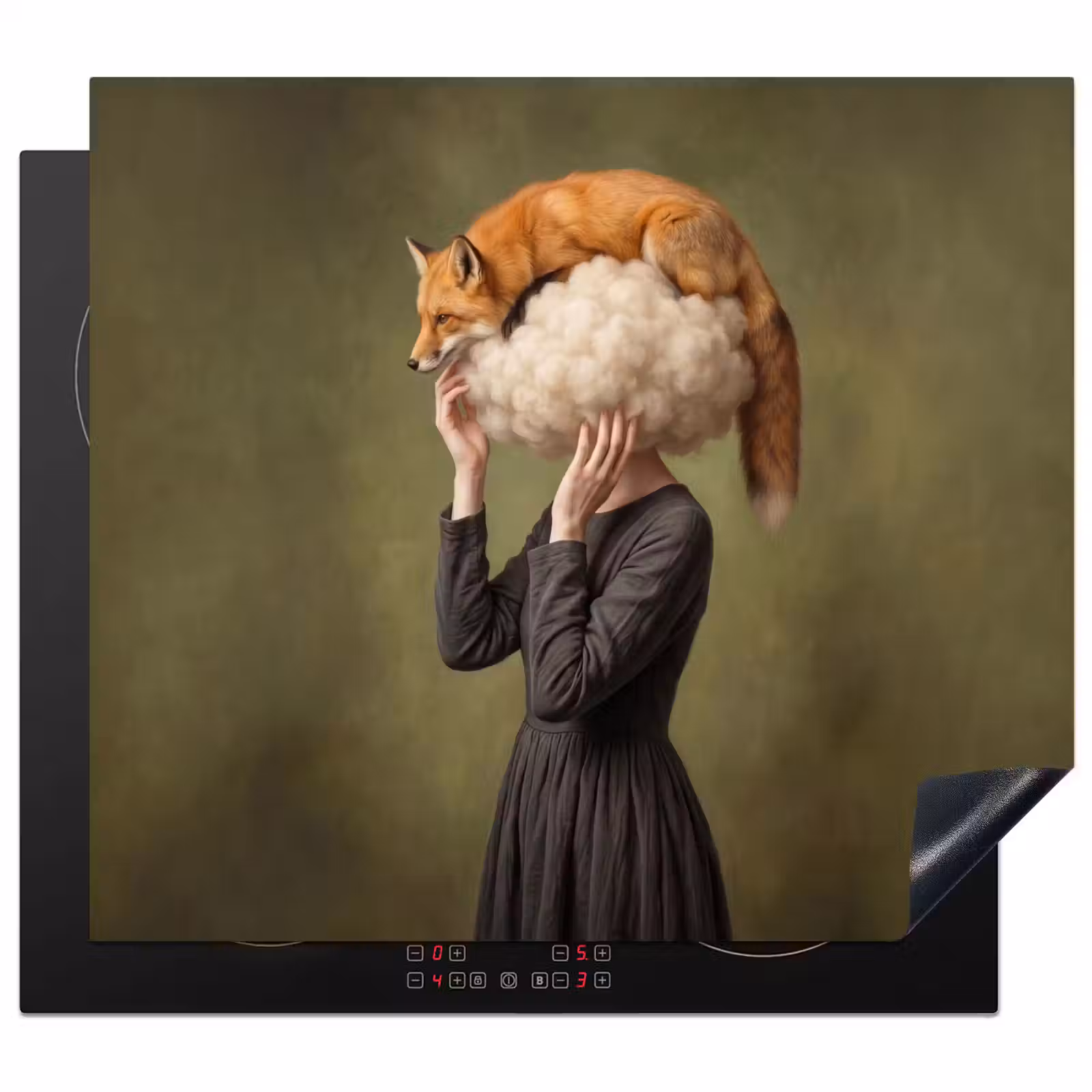 Protector de inducción - Zorro - Surrealista - Verde — 1