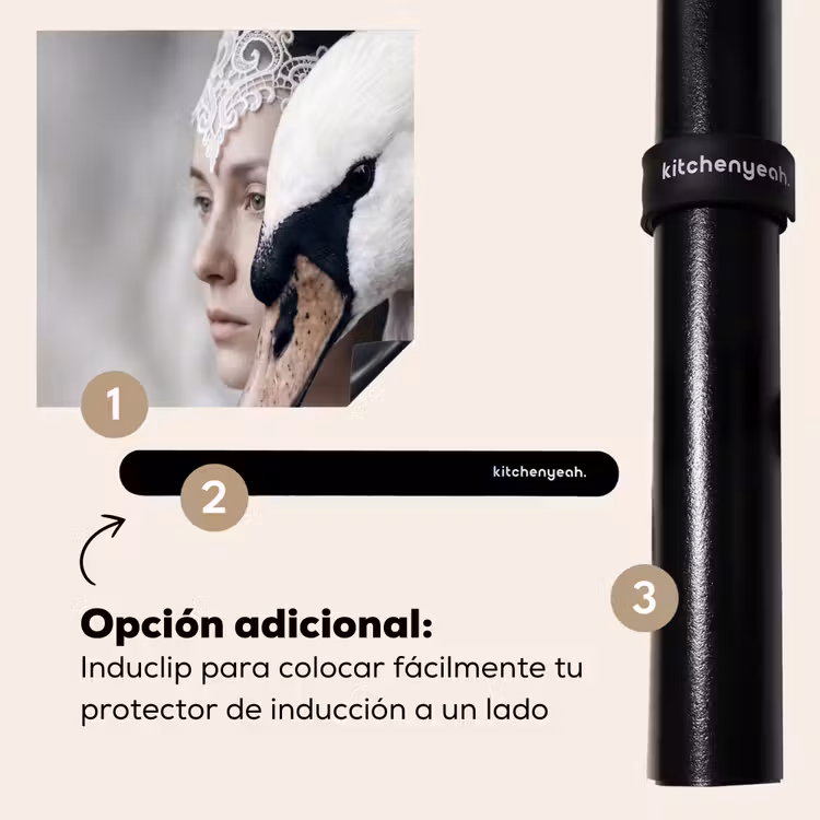 Protector de inducción - Mujer - Cisne - Blanco — 8