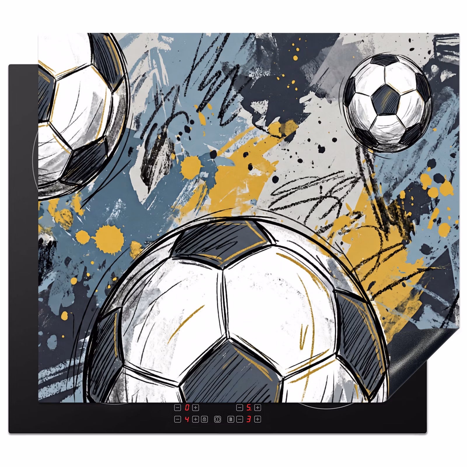 Protector de inducción - Fútbol - Abstracto - Deporte - Colorido — 1