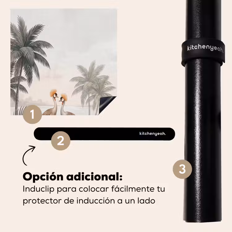 Protector de inducción - Grullas - Palmeras - Tropical — 8
