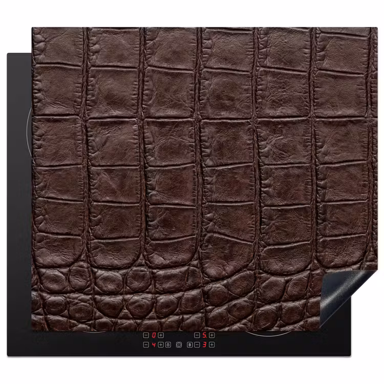 Protector de inducción - Cocodrilo - Piel - Marrón — 1
