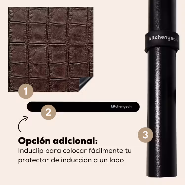 Protector de inducción - Cocodrilo - Piel - Marrón — 8