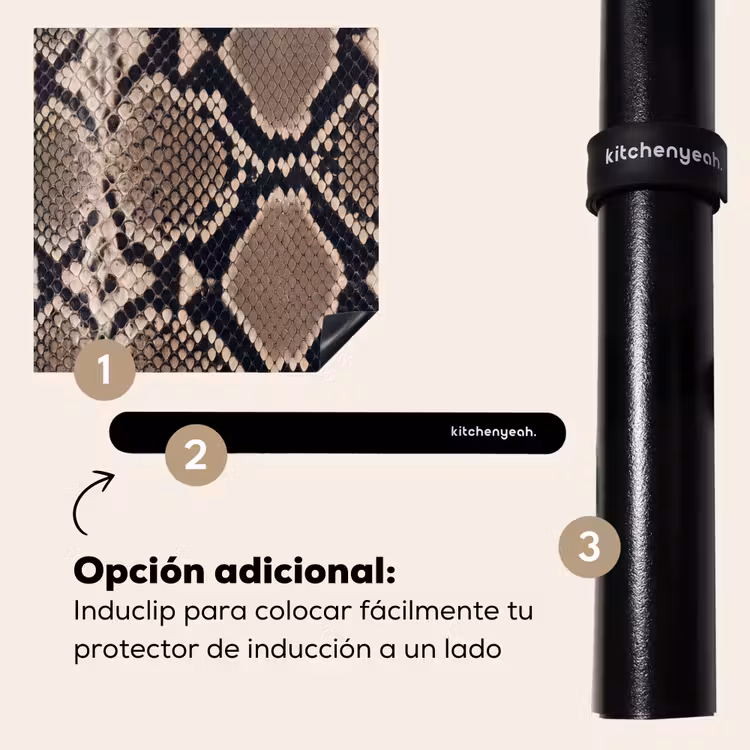 Protector de inducción - Estampado de serpiente - Pitón - Marrón — 8