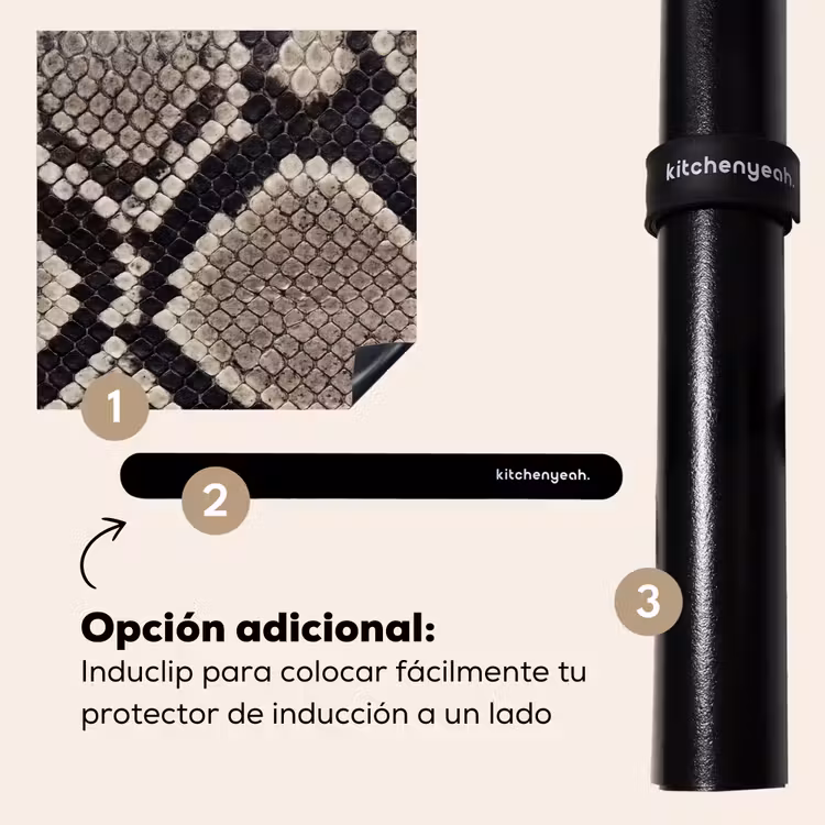 Protector de inducción - Piel de serpiente - Estampado - Beige — 8