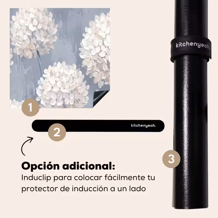 Protector de inducción - Flores - Ilustración - Azul — 8